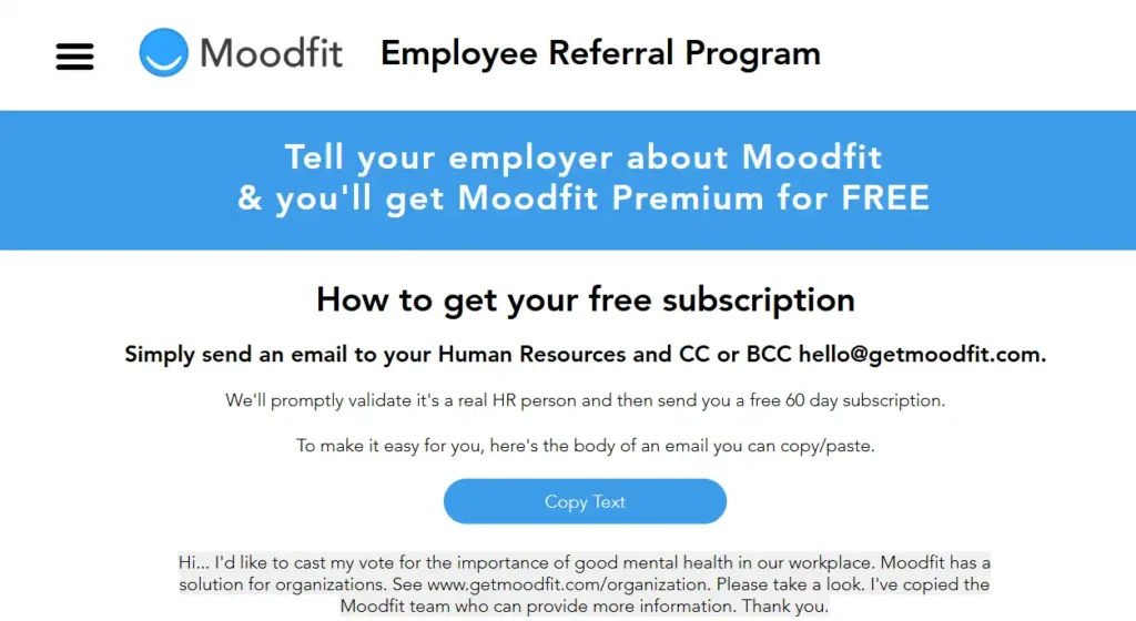 Moodfit Affiliate Program