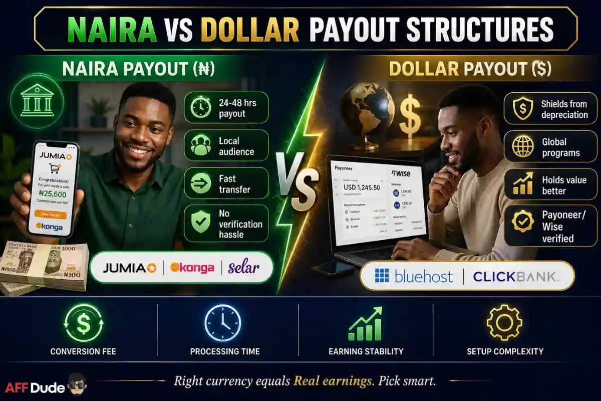 Naira Dollar Affiliate Payout Structure Comparison
