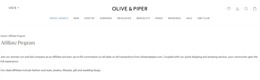 Olive & Piper Affiliate Program