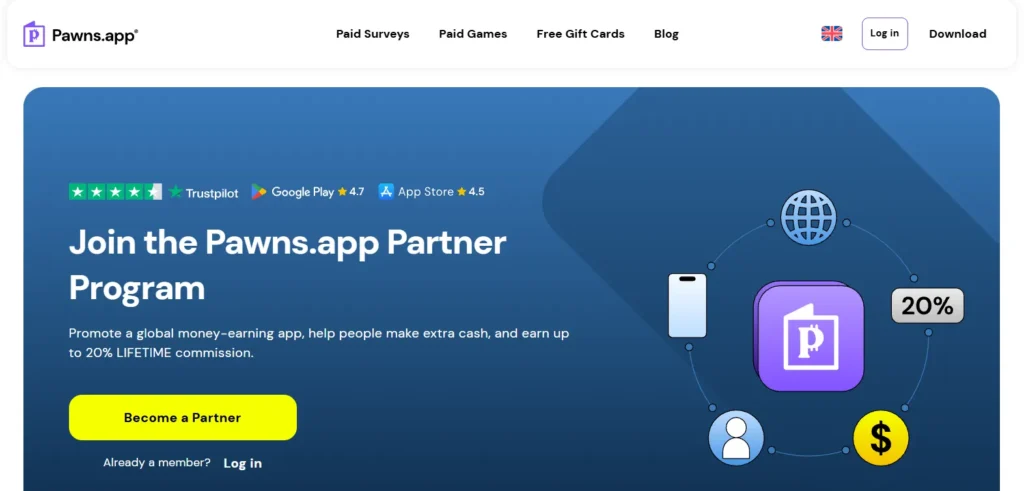 Pawns.app Affiliate Program