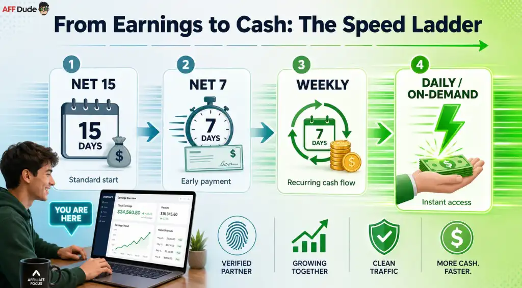 Payment schedules compared for faster advertiser payouts