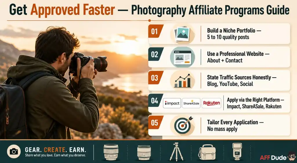 Photography Affiliate Approval Tips