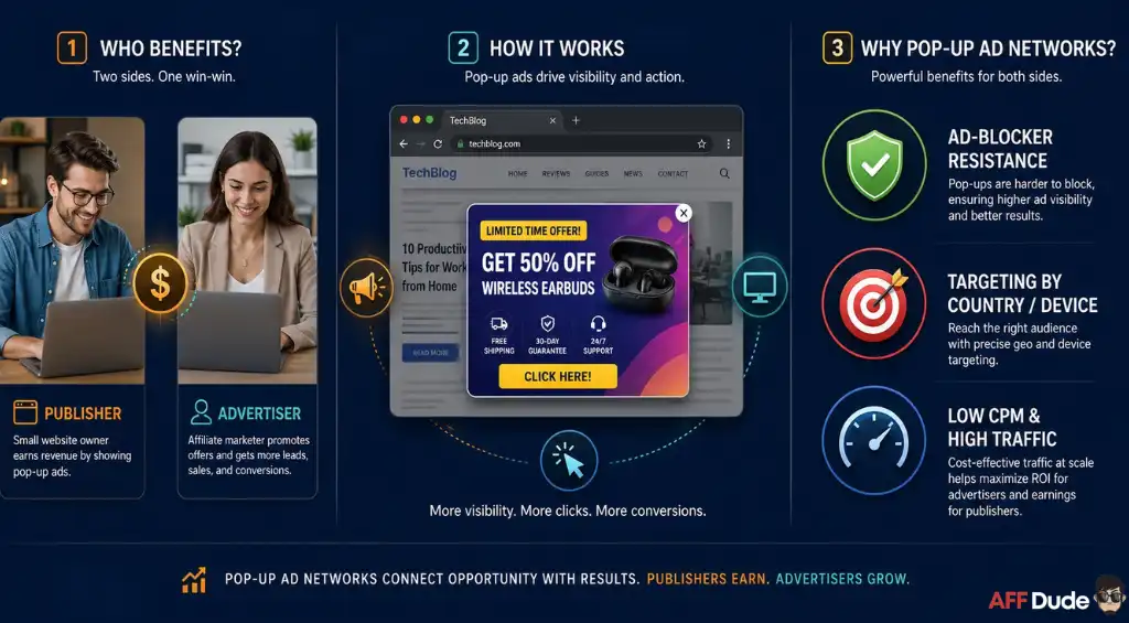 Pop Up Ad Networks Drive Publisher Advertiser Demand