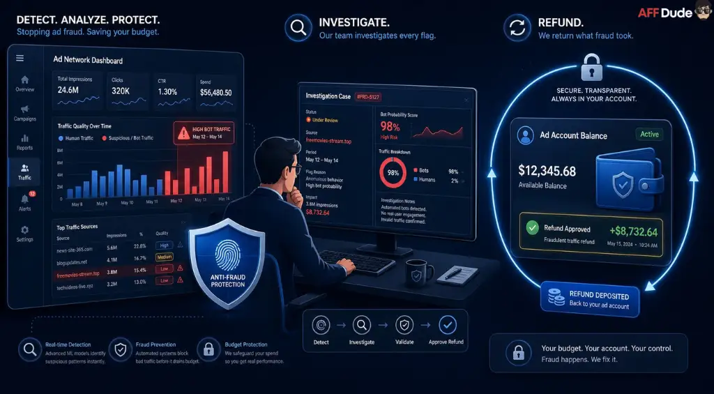 ROIads anti-fraud claims and refund process explained