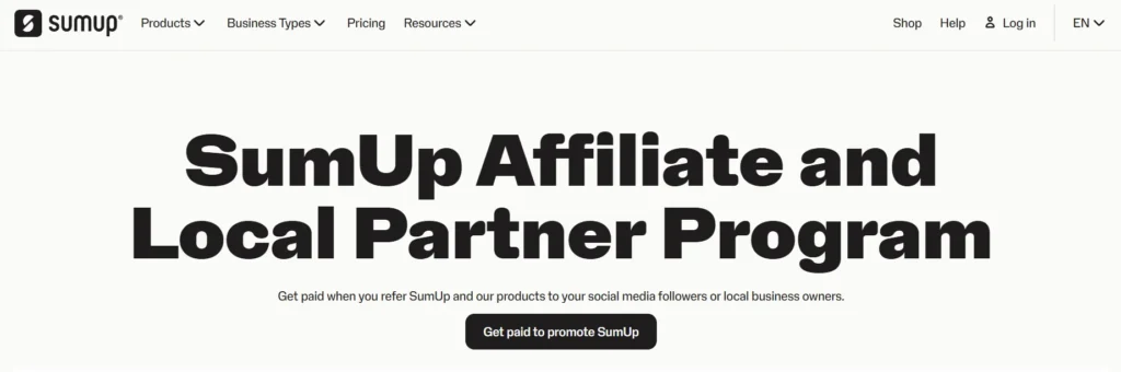 SumUp POS Affiliate Program
