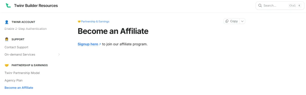 Twinr Affiliate Program