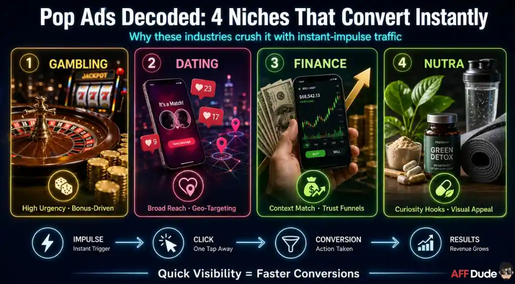 Verticals for Pop Up Ad Campaigns