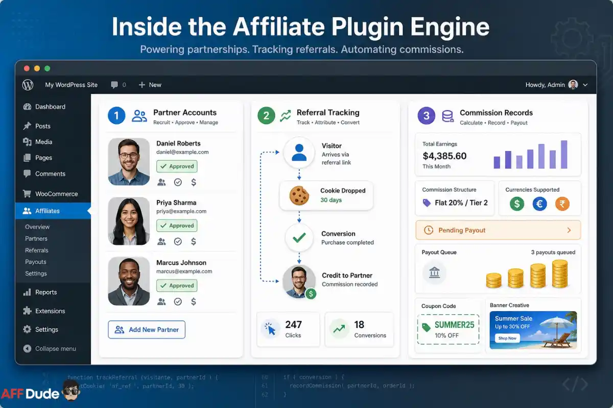 WordPress affiliate plugins simplify dashboard tracking
