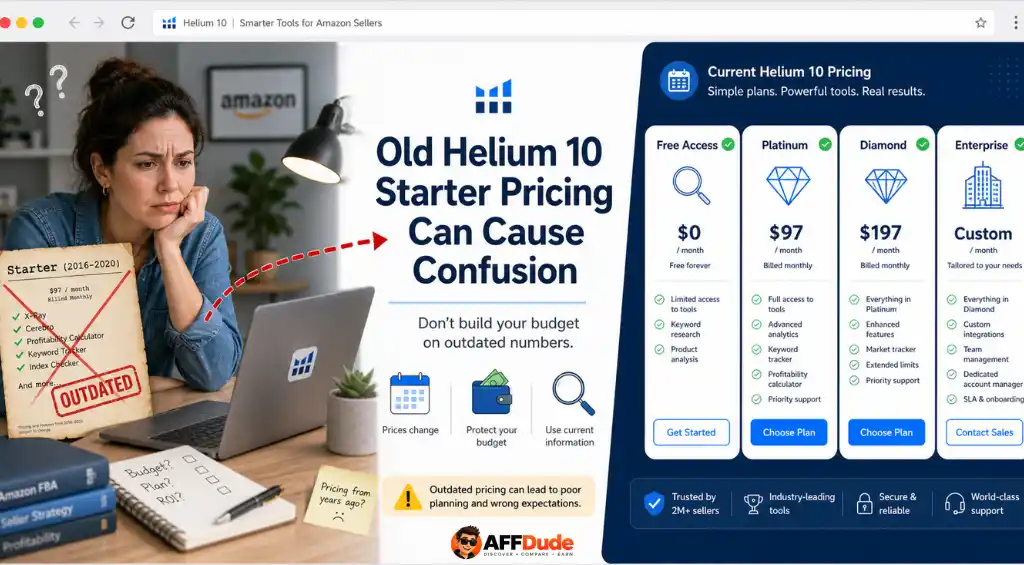 Helium 10 Starter Pricing Older Membership Structure
